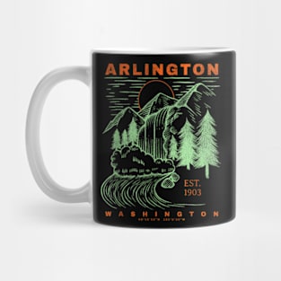 Arlington Washington Cool Travel Souvenir Rustic Arlington Mug